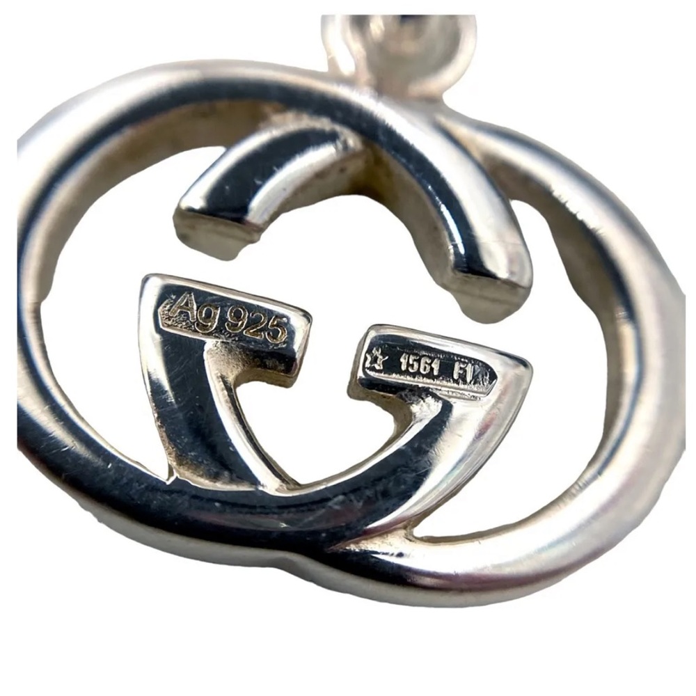 GUCCI Italian Luxury Earrings 925 Sterling Silver - Picture 3 of 9